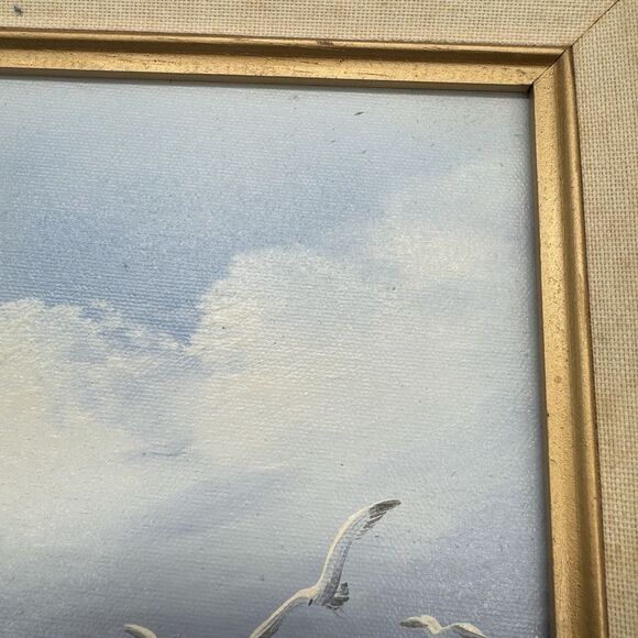 Original Lighthouse Coastal Oil Painting Framed Original Signed Adamson Nautical - Picture 5 of 16